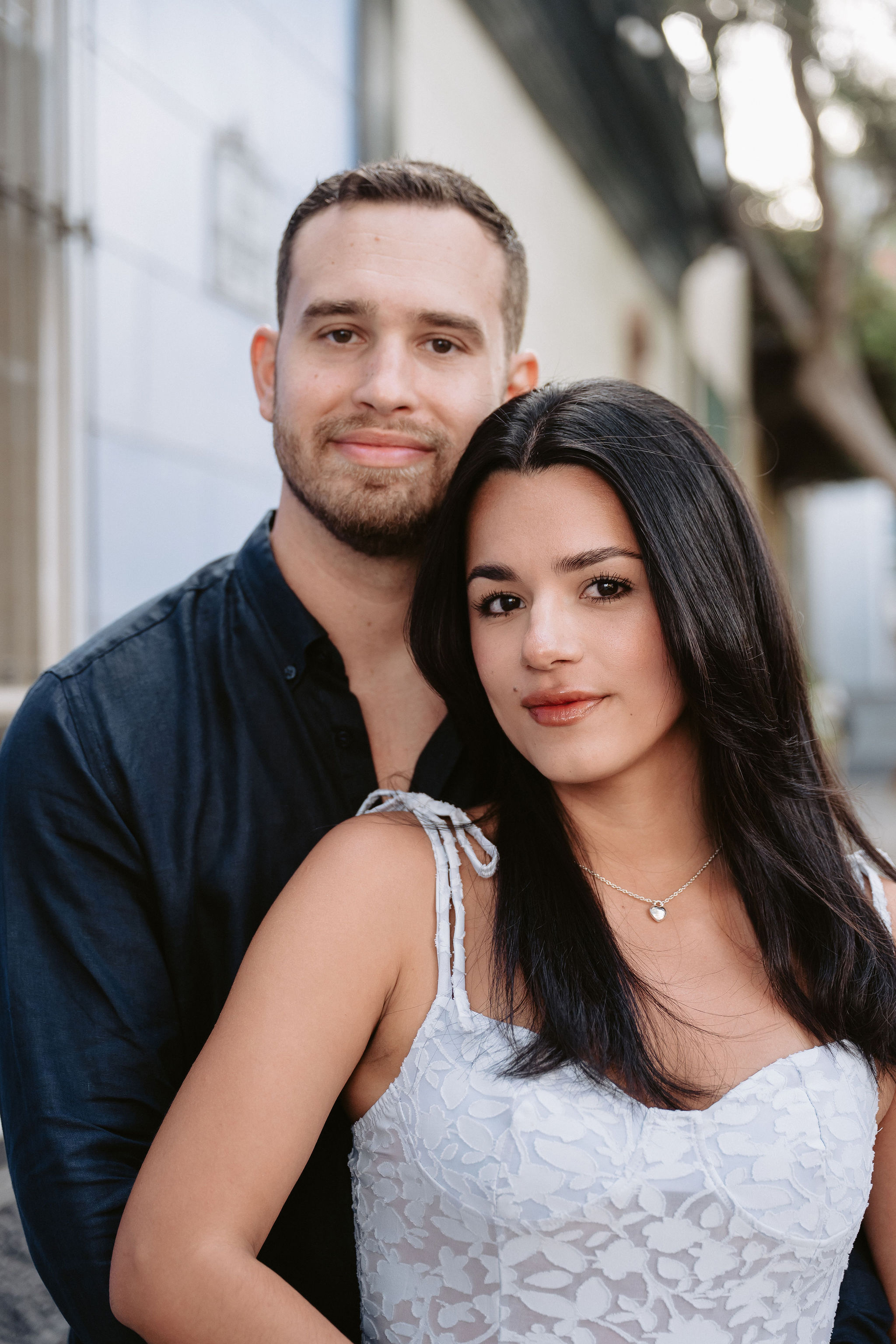 Daniela and Jeremy embracing
